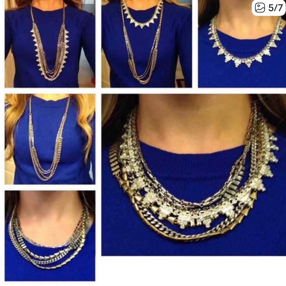 Stella & Dot Sutton mixed metal multi way statement necklace!
